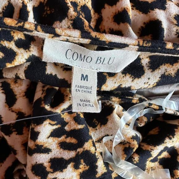 Womens Top Size Medium Cheetah Animal Print Office Siren Professional Retro Fun - Picture 6 of 7